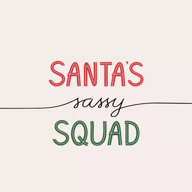 Kissen Santas Sassy Squad Wendekissen