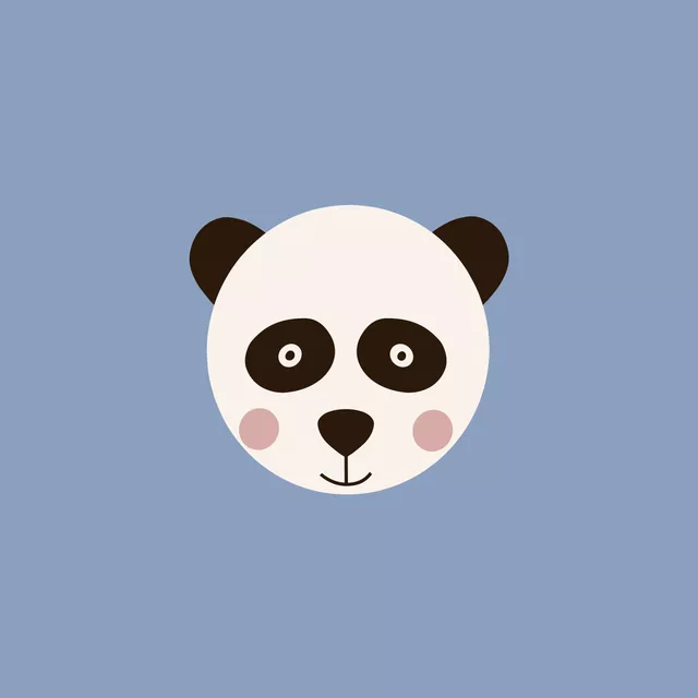 Geschirrtuch Panda blau