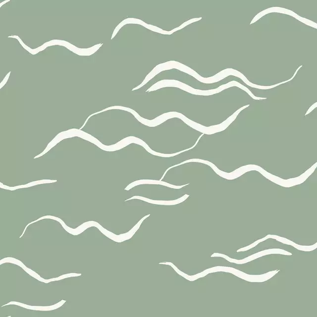 Bodenkissen Wellen grün