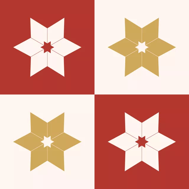 Tischläufer Star Pattern for Christmas