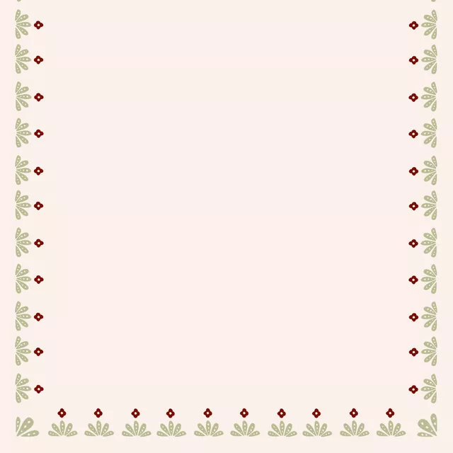 Tischdecke Folklore Blumen Beige