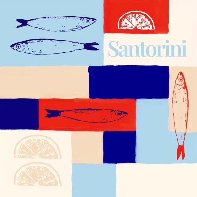 Kissen Santorini Patchwork