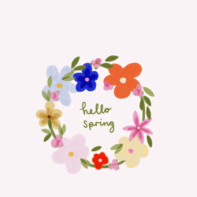 Tischläufer Blumenkranz Spring Beige