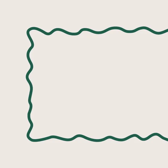 Tischset Wellenrand Beige Grün