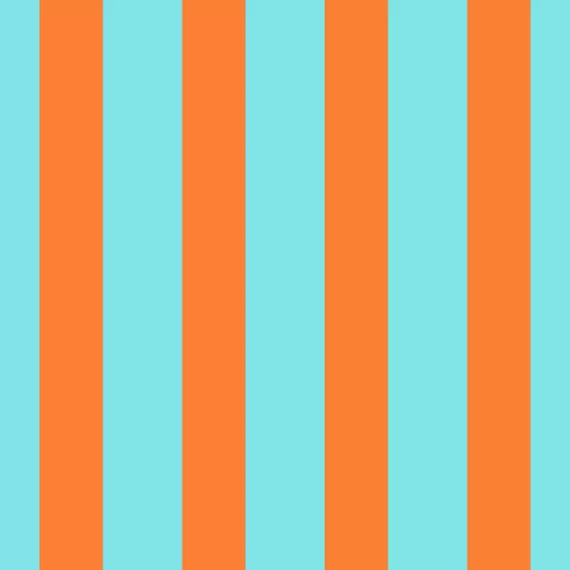 Kissen Bold Stripes blue and orange