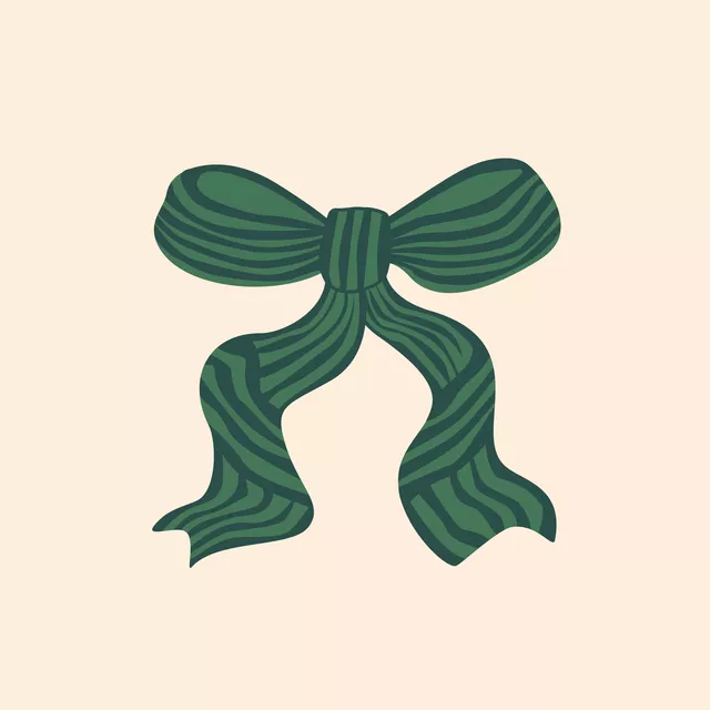 Kissen Festive Christmas Bow green