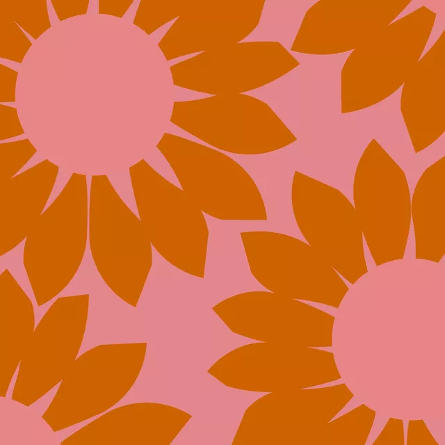 Kissen Sonnenblumen Orange Pink