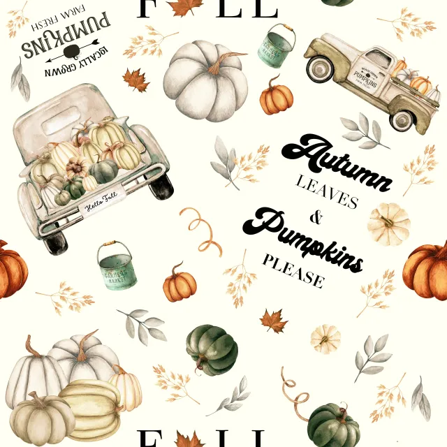 Tischdecke Happy Herbst Kürbismuster Cr