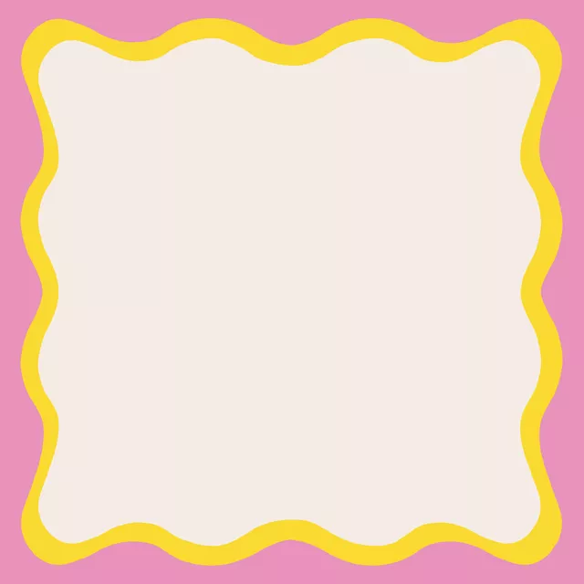 Tischdecke Welle Gelb Pink