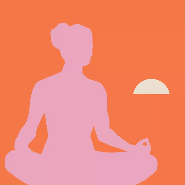 Kissen Me time orange Meditation