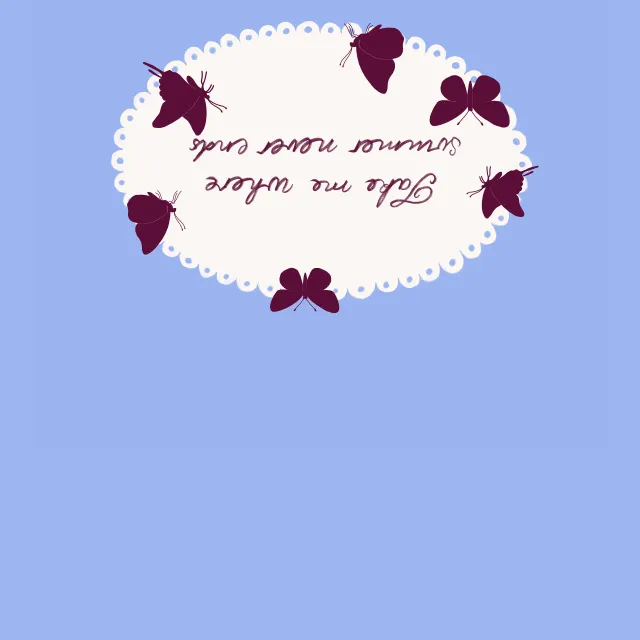 Tischläufer Schmetterlinge Spitze Typo