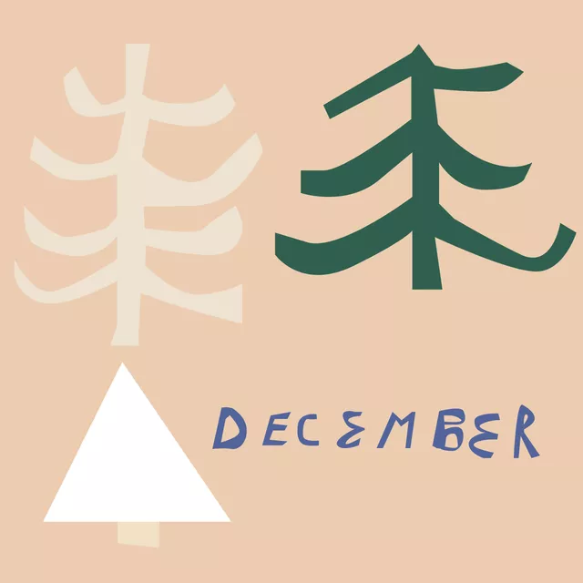 Servietten December Print Minimalistic