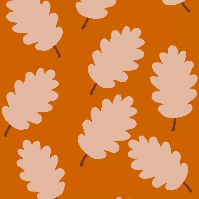 Kissen Herbstblätter Beige Orange