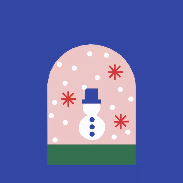 Kissen Cheerful Snow Globe