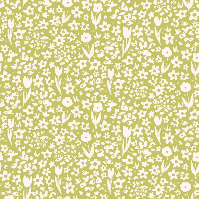 Tischdecke Blumen Muster Spring Hellgrün