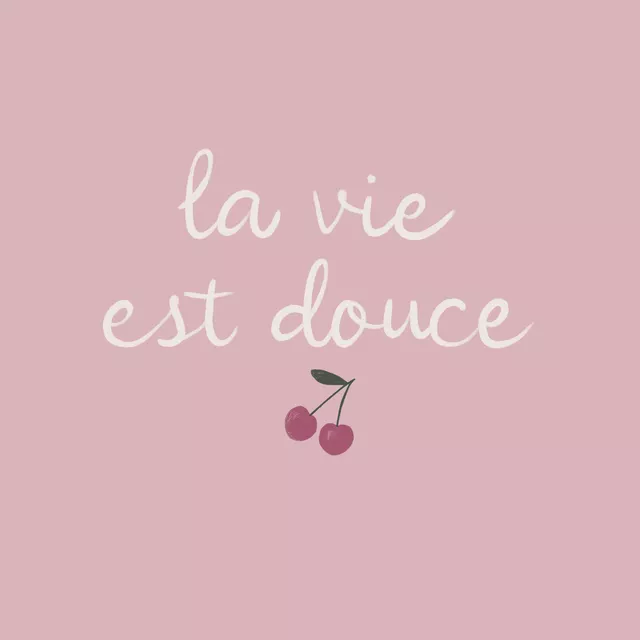 Kissen la vie est douce rosa