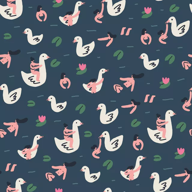 Bodenkissen Swan Lake