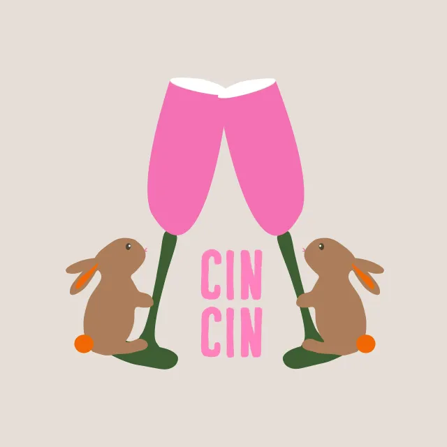 Kissen CINCIN Osterhasen Beige