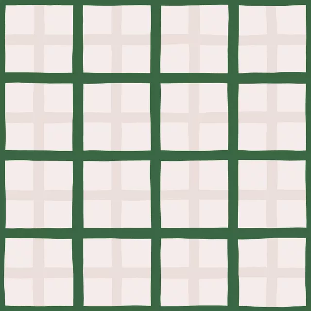 Bodenkissen Karo Grün Beige Muster