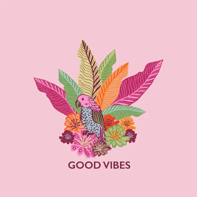 Kissen Good Vibes rosa