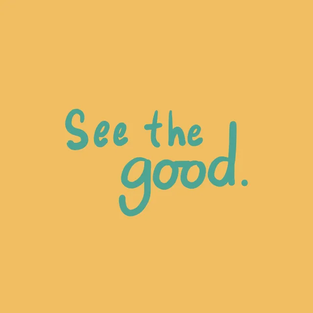 Kissen Sehe das Gute