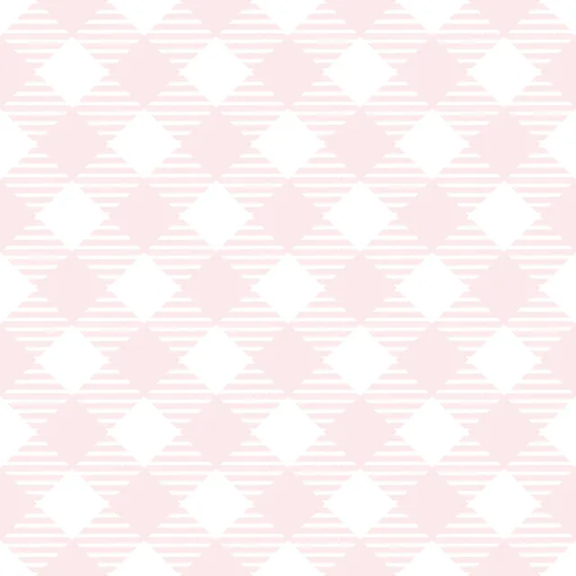 Dekovorhang Vintage Karo Diagonal Rosa