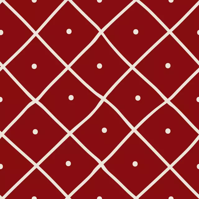 Kissen Diagonales Weihnachtskaro rot