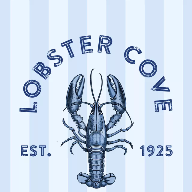 Geschirrtücher Retro Seafood Lobster