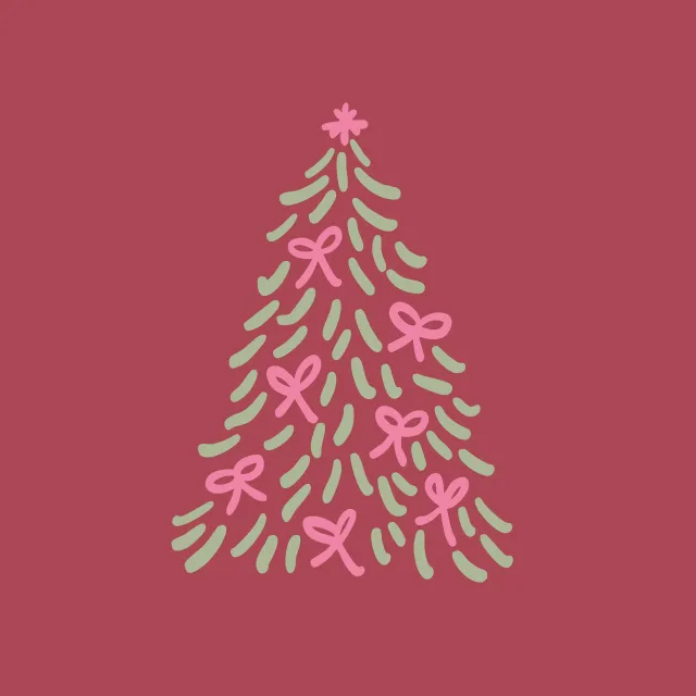 Kissen Tannenbaum altrosa