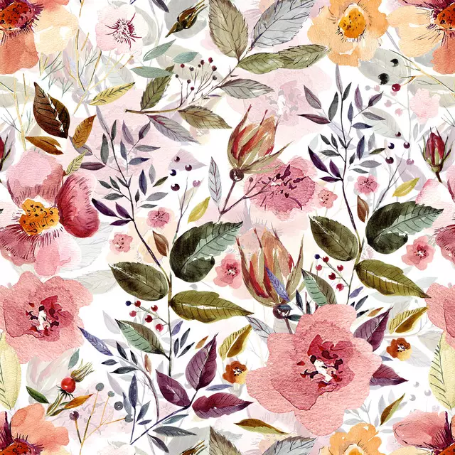 Kissen Wildblumen und Rosen Muster