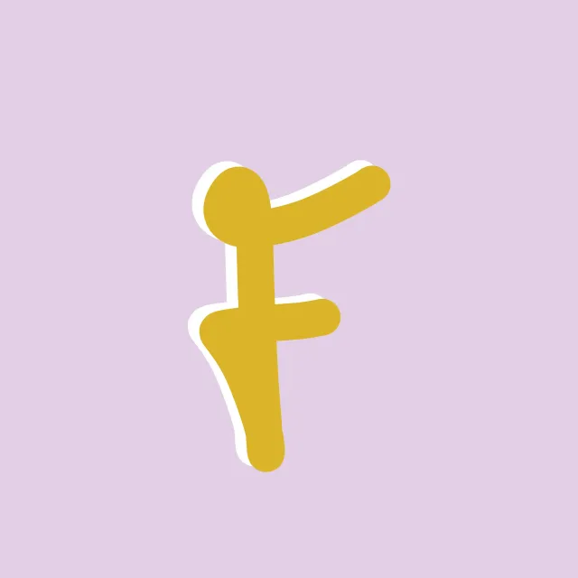 Servietten Buchstabe F auf lila