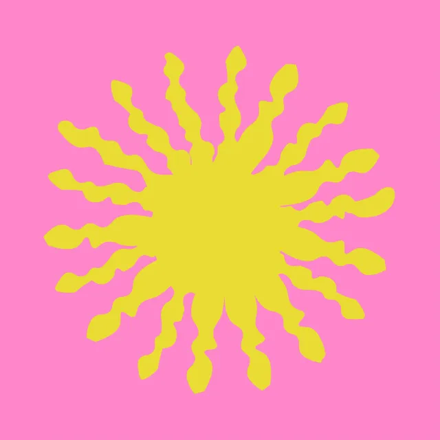 Kissen Sonne Gelb Pink