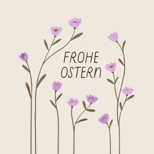 Servietten Frohe Ostern Blüten