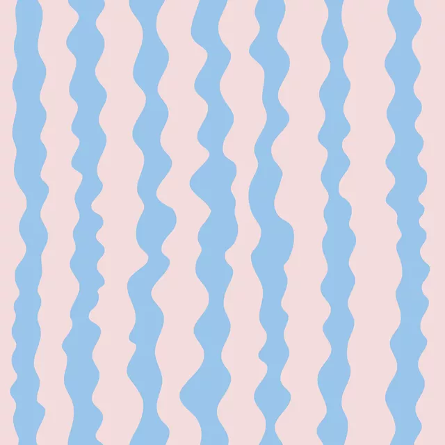 Bodenkissen Happy Kids Welle Hellblau Rosa
