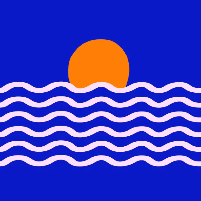 Kissen Sonnenuntergang grafisch