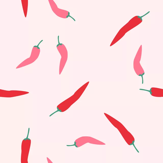 Bankauflage Hot Pepper Pattern