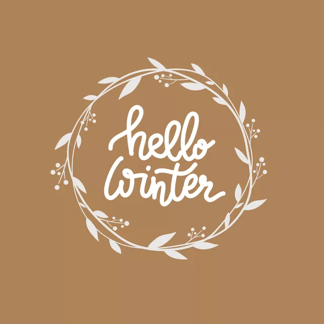 Kissen hello winter - nut