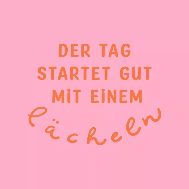 Geschirrtuch Guter Start in den Tag rosa