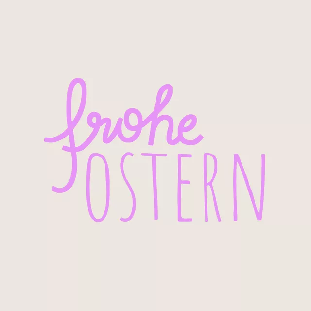 Tischset Frohe Ostern pink