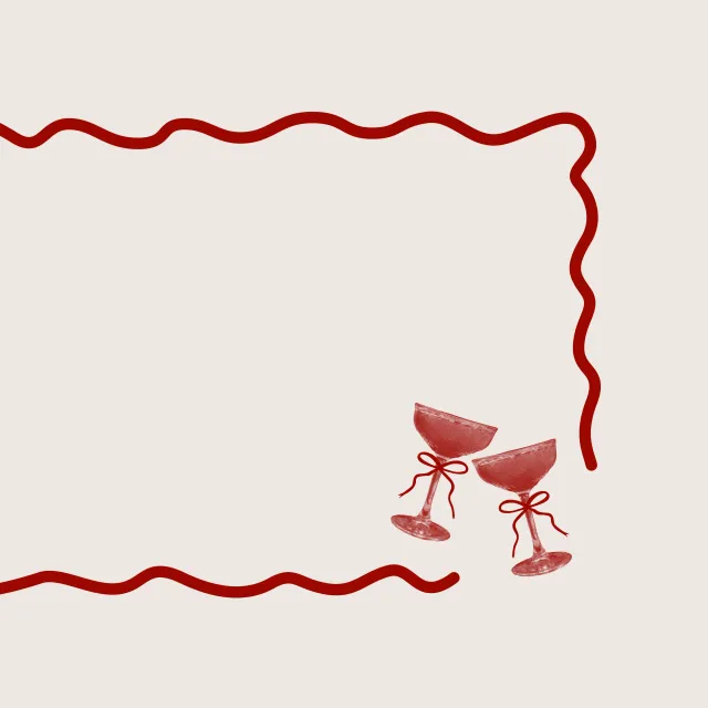 Tischset Cocktail Duo Rot