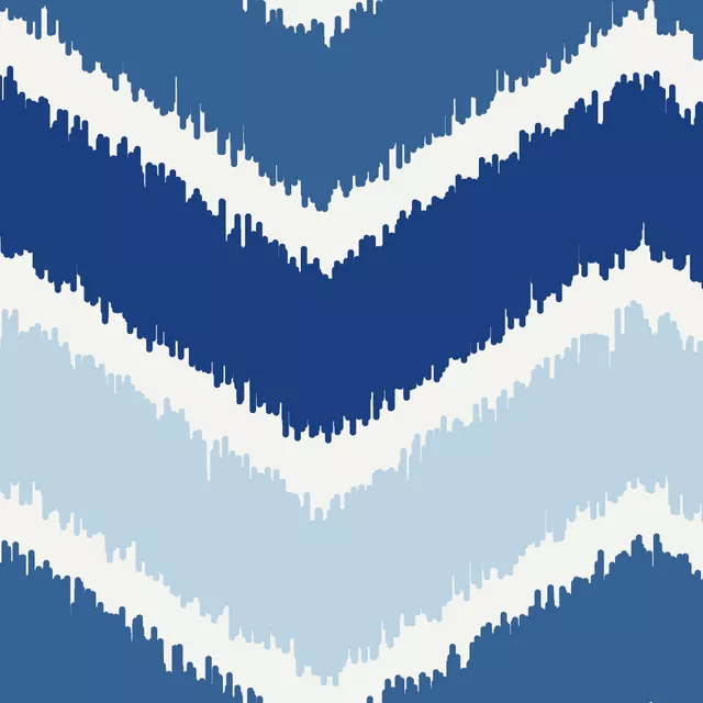 Kissen Ikat Chevron