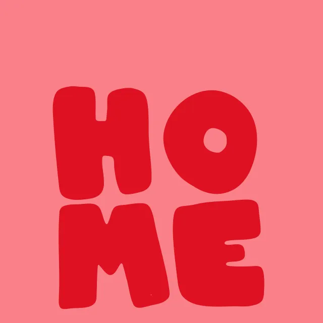 Kissen HOME Spruch rot