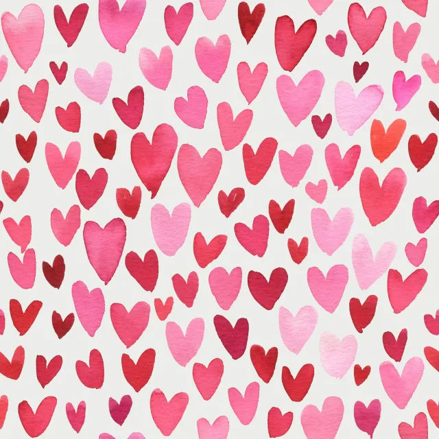 Dekovorhang Valentinstag Herzen Liebe Pink