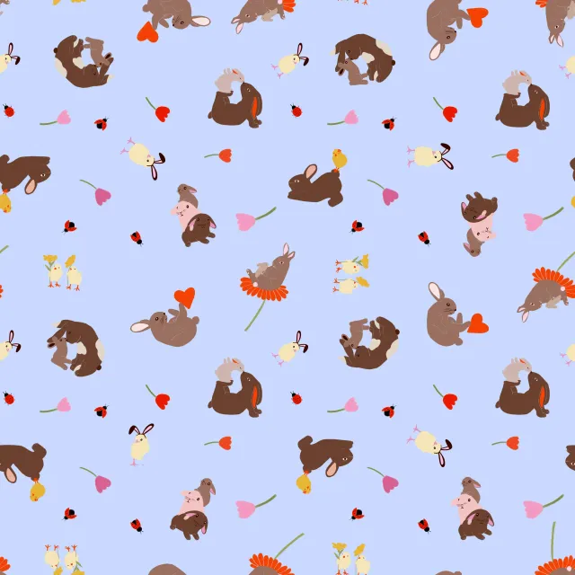 Kissen Osterhasen Blau