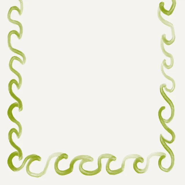 Geschirrtücher Wellenrand Grün