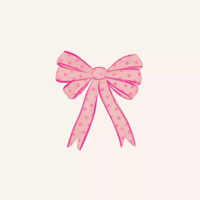 Kissen Schleife Punkte Rosa