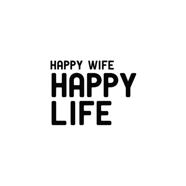 Kissen HAPPY WIFE HAPPY LIFE