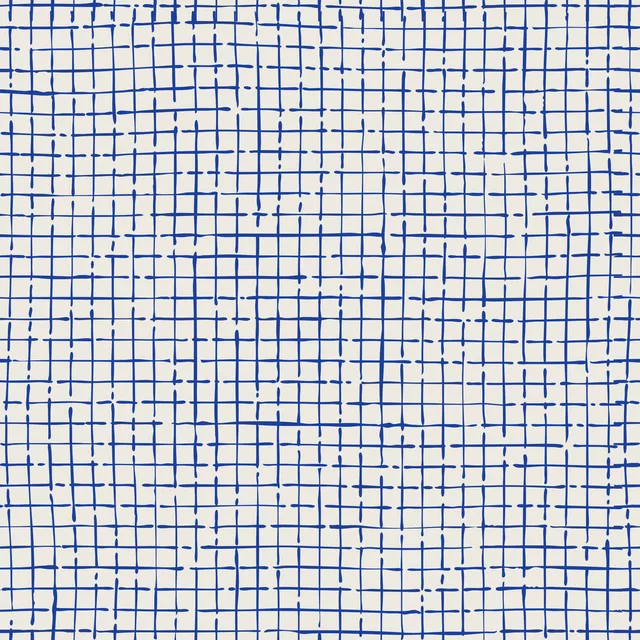 Bankauflage Netz Karo Blau Beige