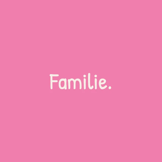 Kissen Familie pink