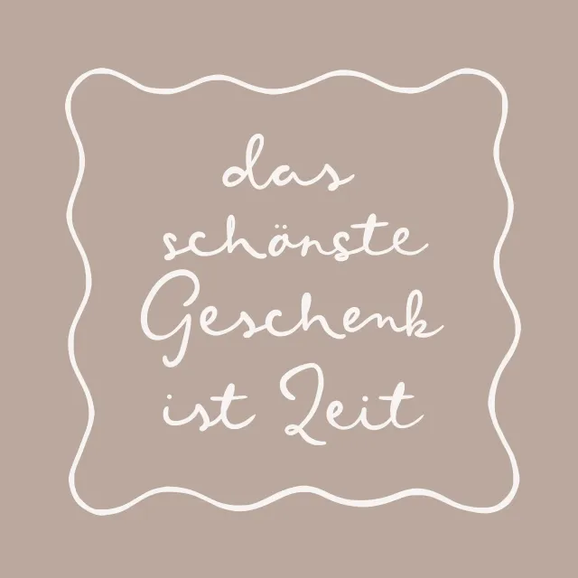 Kissen Geschenk Zeit beige